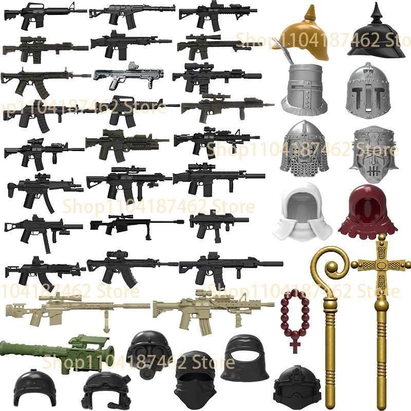 3D Printing Lego Bricks - Figurines de soldats militaires, équipement, blocs