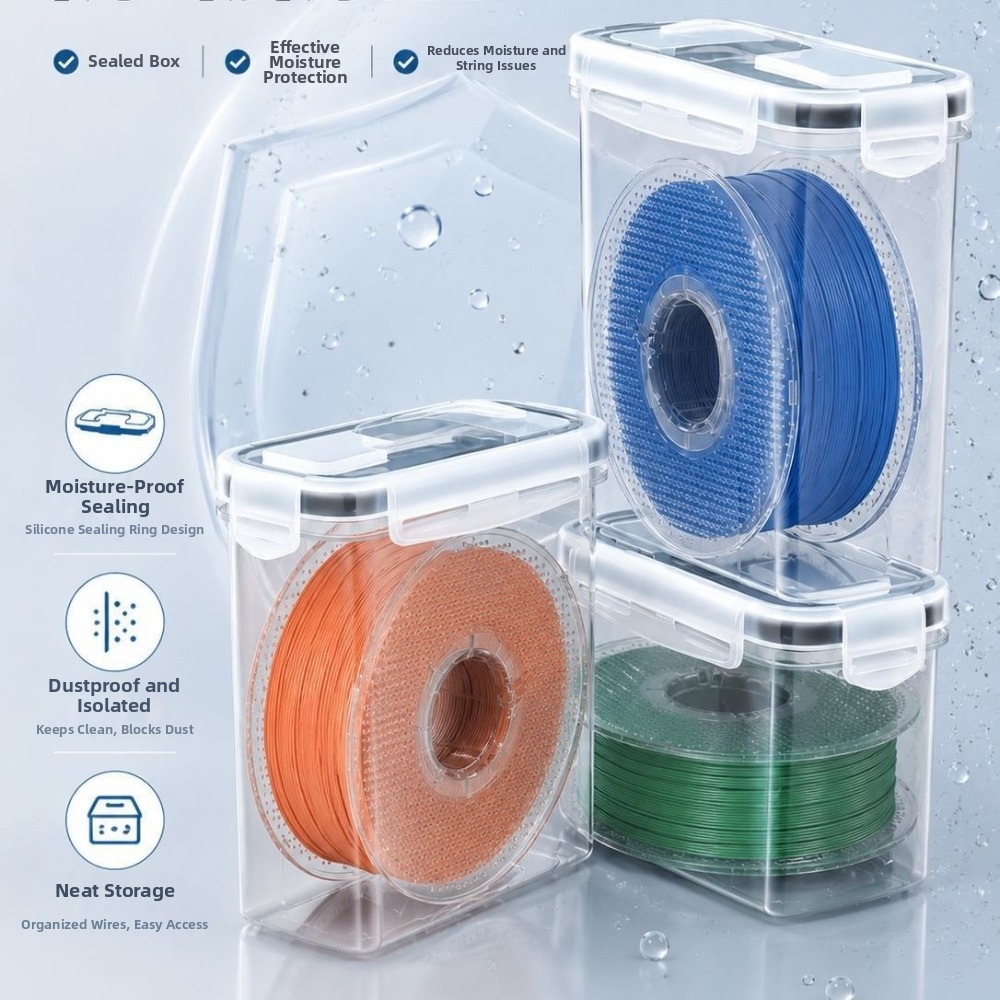 3D Printing With Pp - Conteneur transparent pour filament, anti-poussière, hermétique,