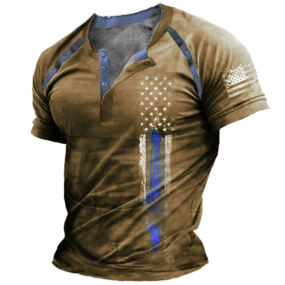 3D Printing Kpop - T-shirt décontracté pour homme à col