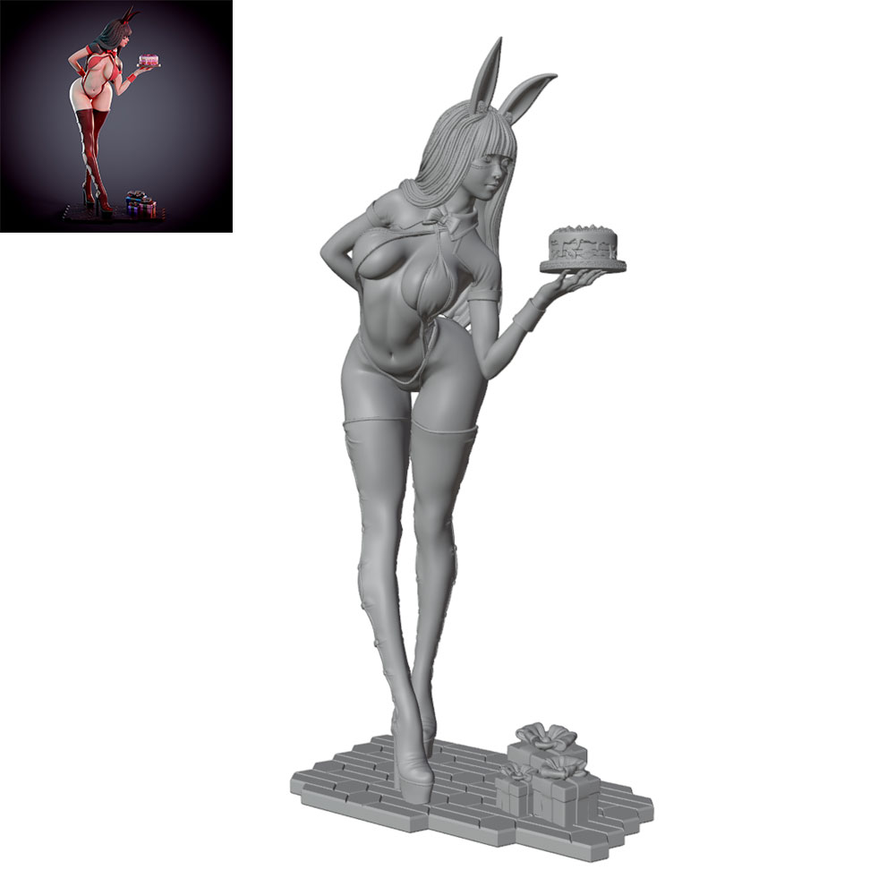 3D Printing Apps - Figurine de fille lapin sur le