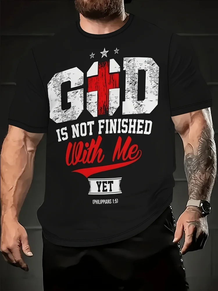 3D Printing Verse - T-shirt imprimé vintage décontracté à manches