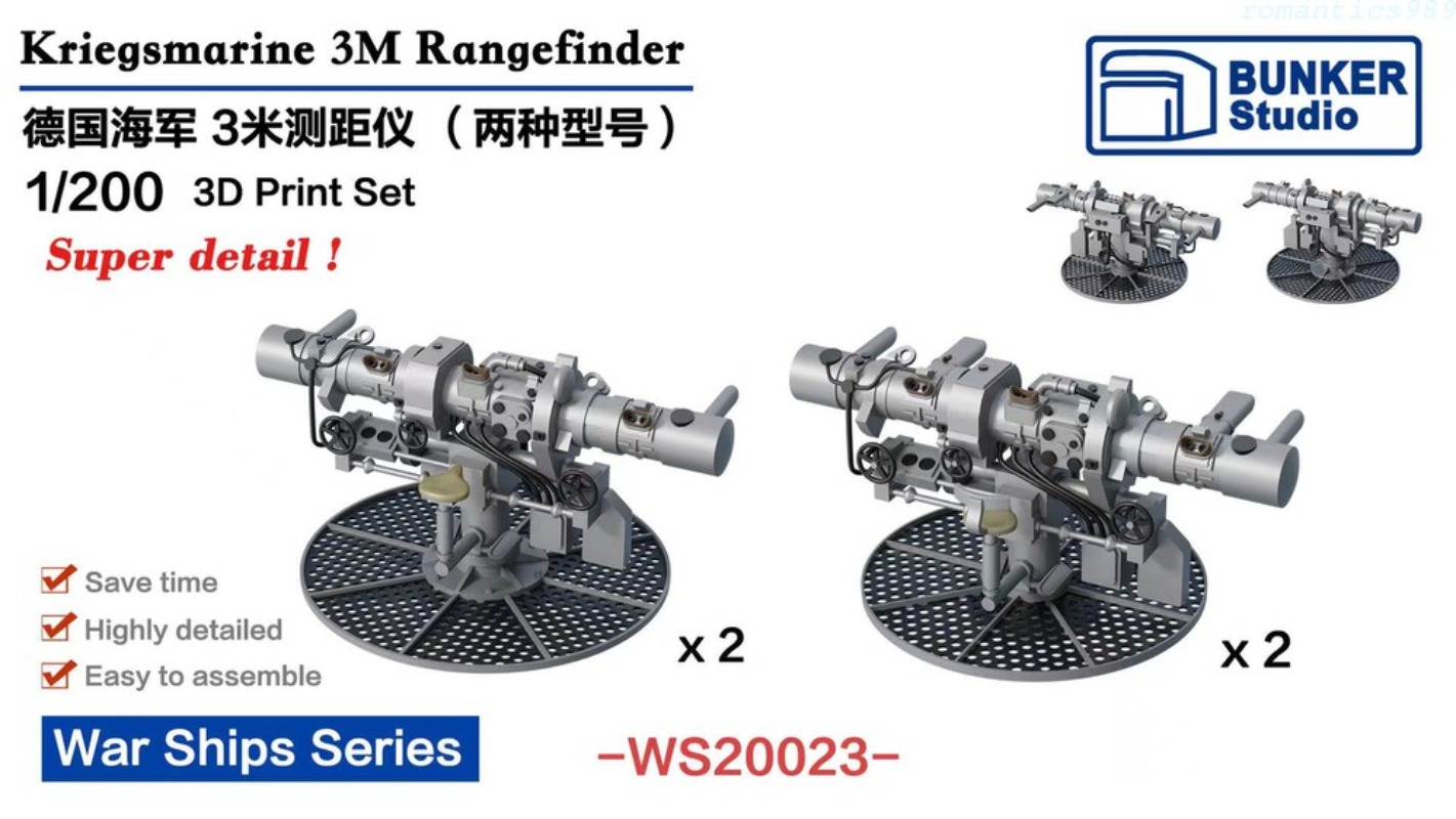 3D Printing Apps - BUNKER Studio WS20023 1/200 Kriegsmarine 3M